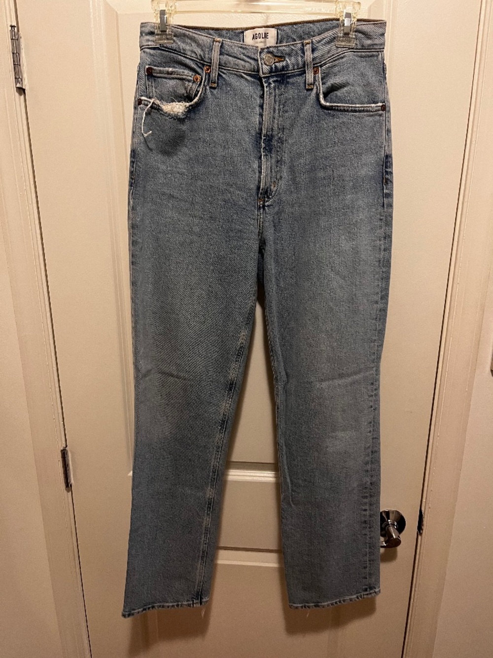 AGOLDE High Rise Stove Pipe Jeans (Like New)